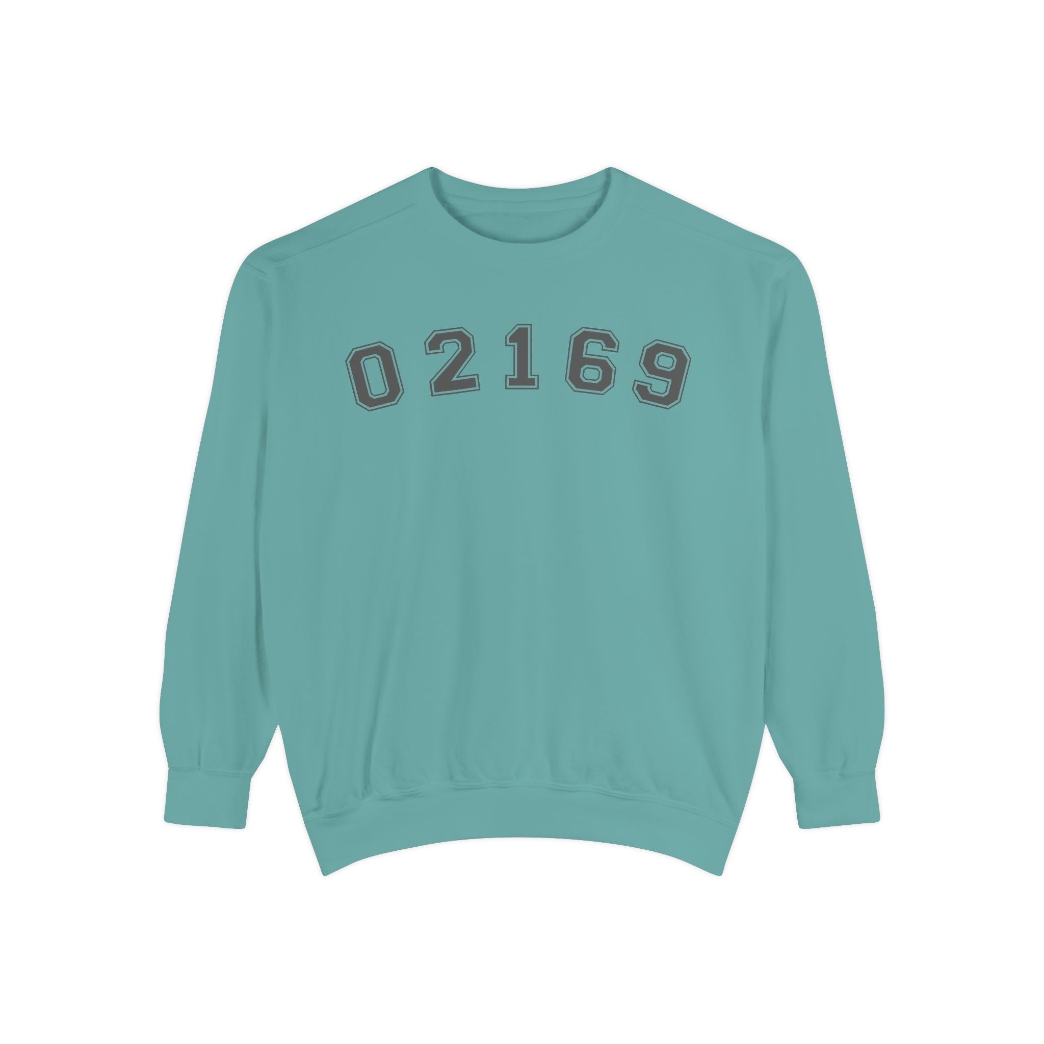 02169- Quincy Zip Code Sweatshirt Grey Text