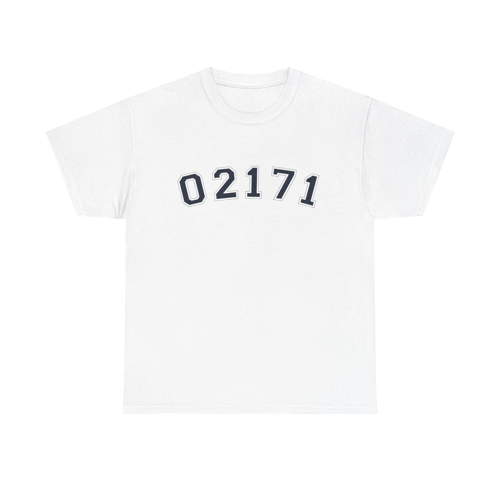 02171- Quincy Zip Code T-shirt Navy Text