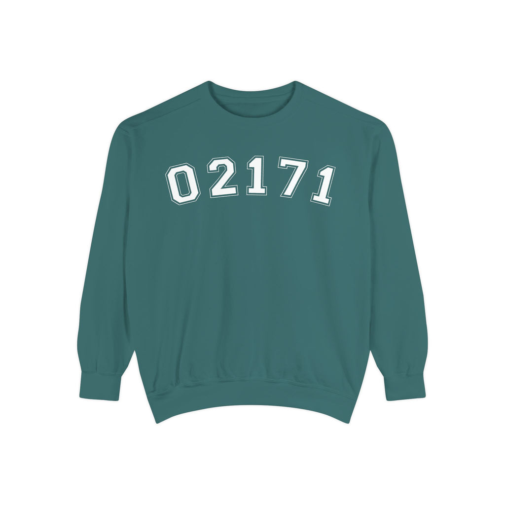 02171- Quincy Zip Code Sweatshirt White Text
