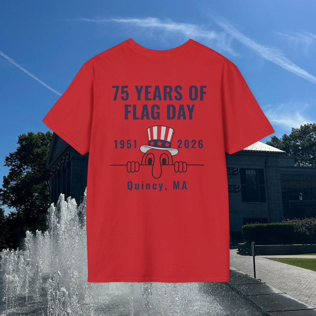 Kilroy Was Here Flag Day T-Shirt — Quincy 75th Anniversary