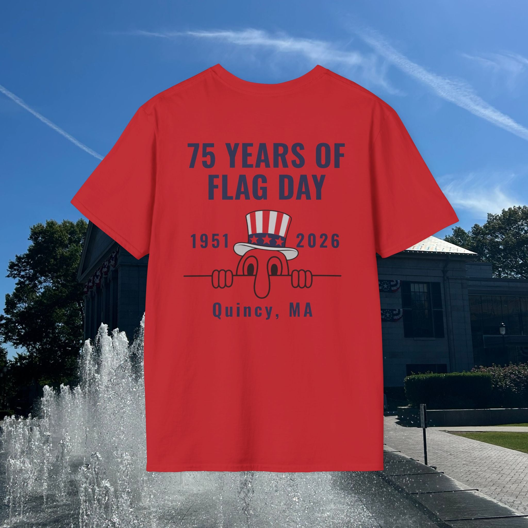 Kilroy Was Here Flag Day T-Shirt — Quincy 75th Anniversary