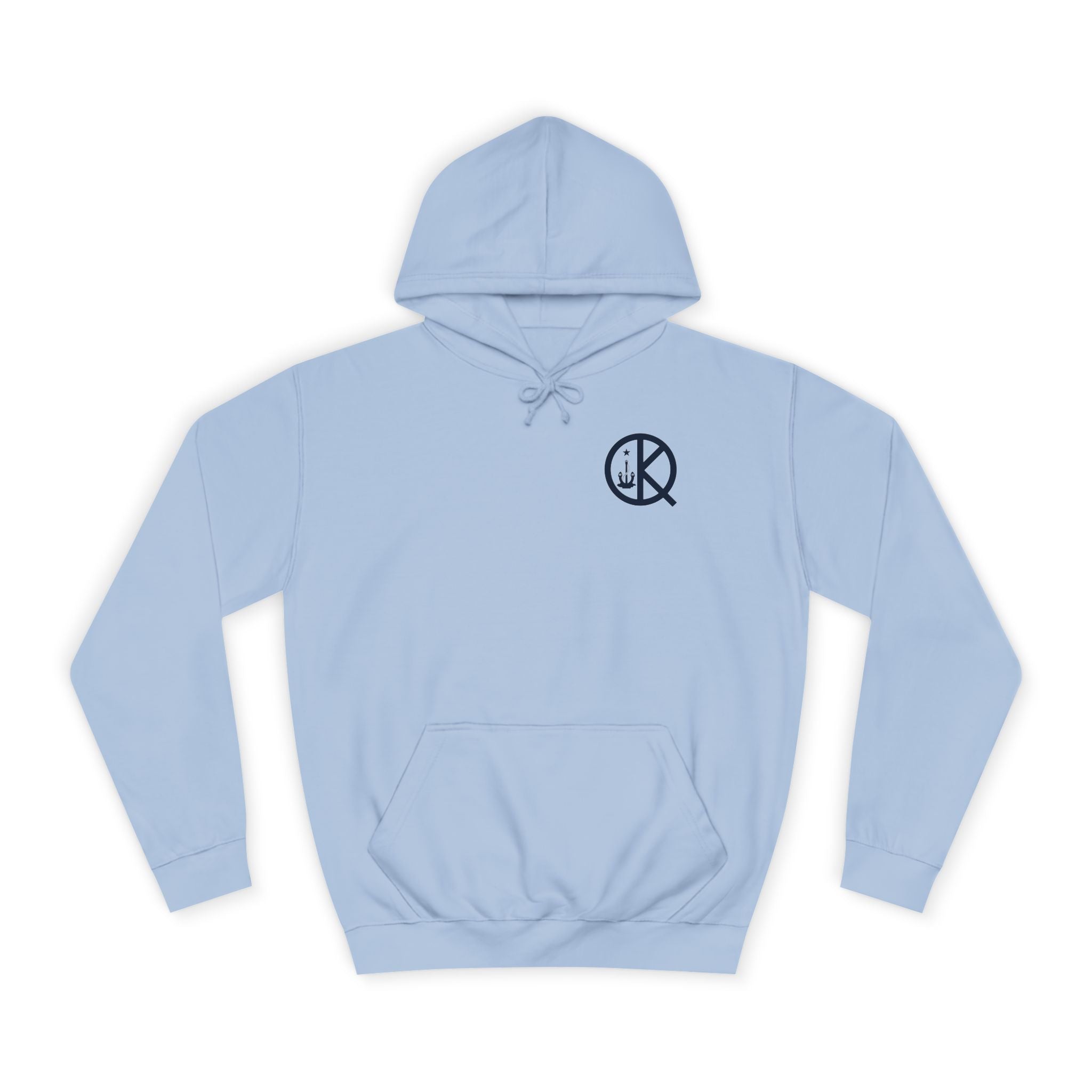 Quincy Kid Hoodie with Emblem- Navy
