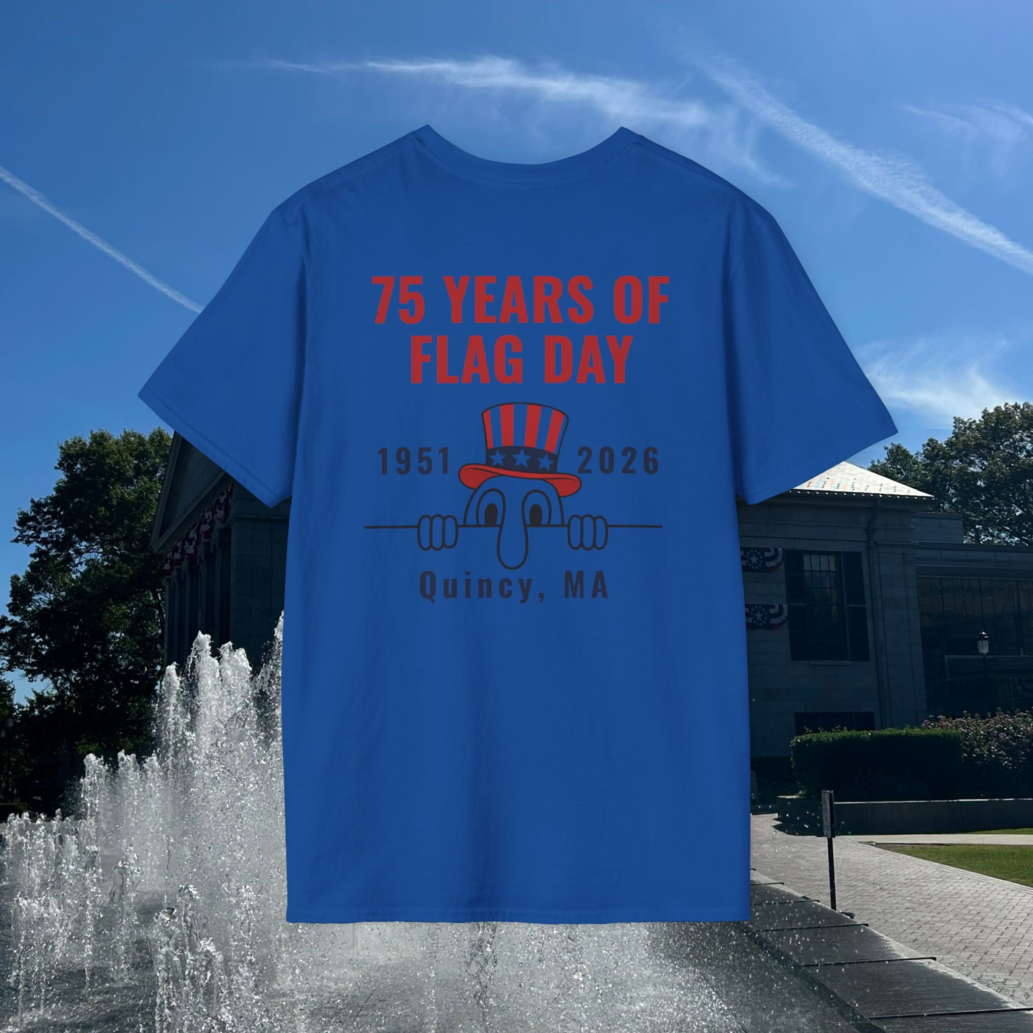 Kilroy Was Here Flag Day T-Shirt — Quincy 75th Anniversary
