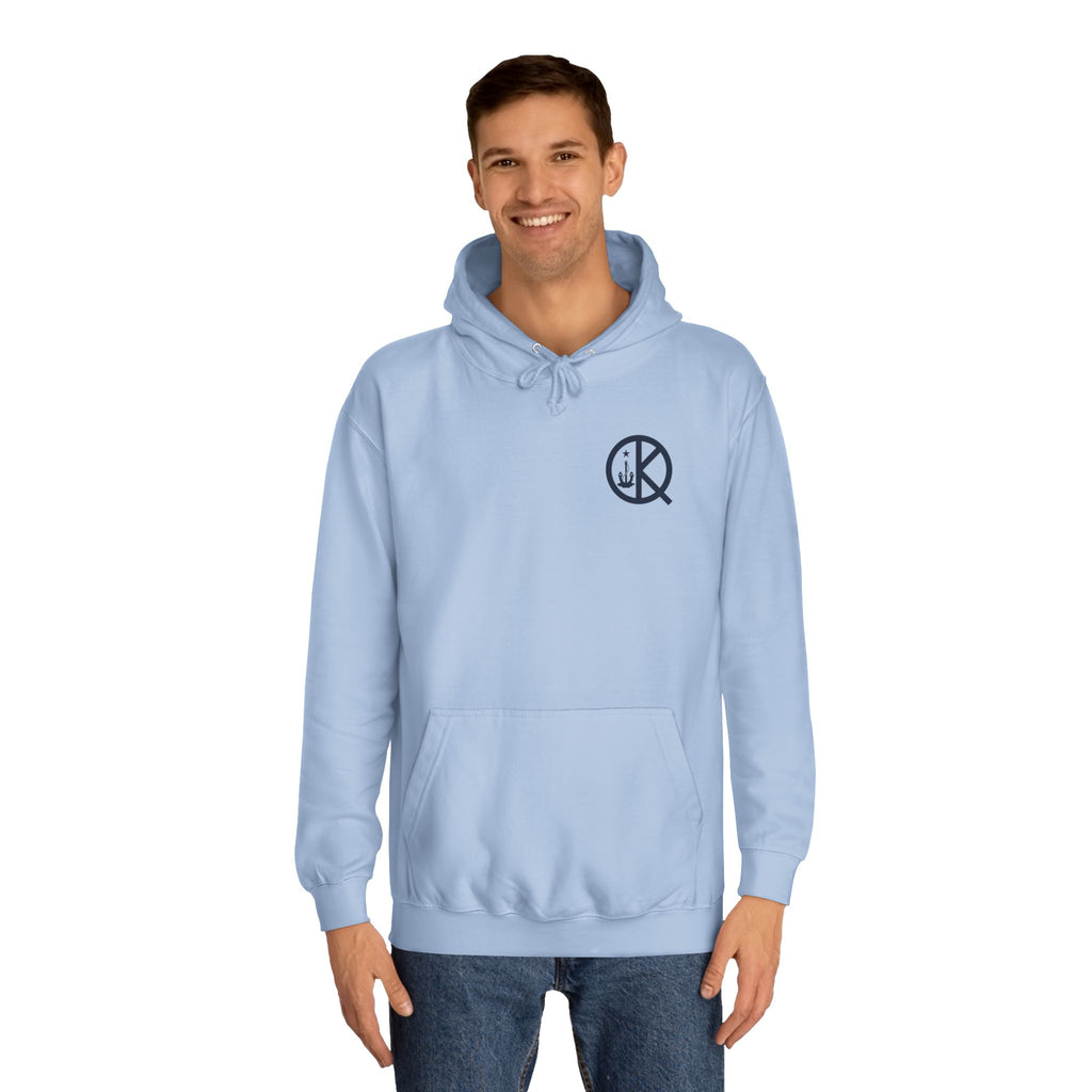 Quincy Kid Hoodie with Emblem- Navy