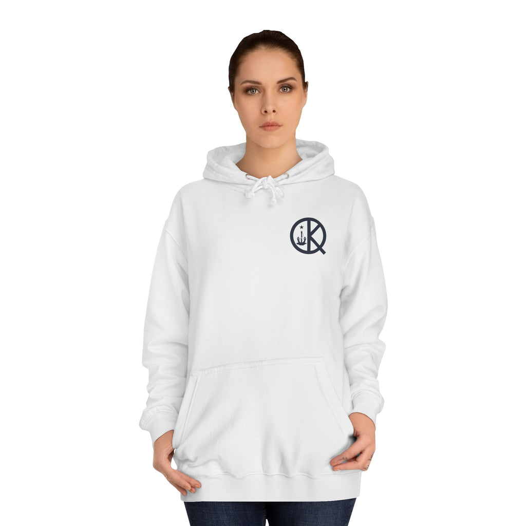 Quincy Kid Hoodie with Emblem- Navy