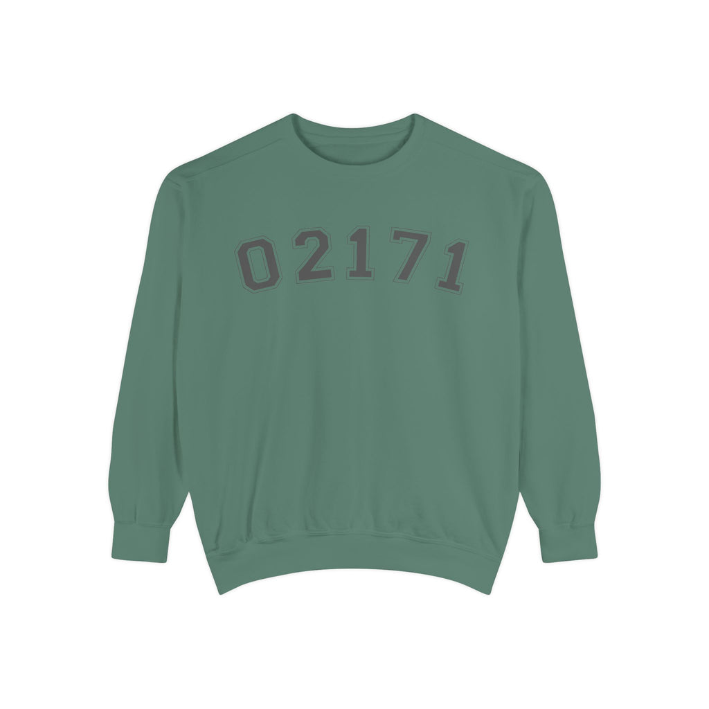 02171- Quincy Zip Code Sweatshirt Grey Text