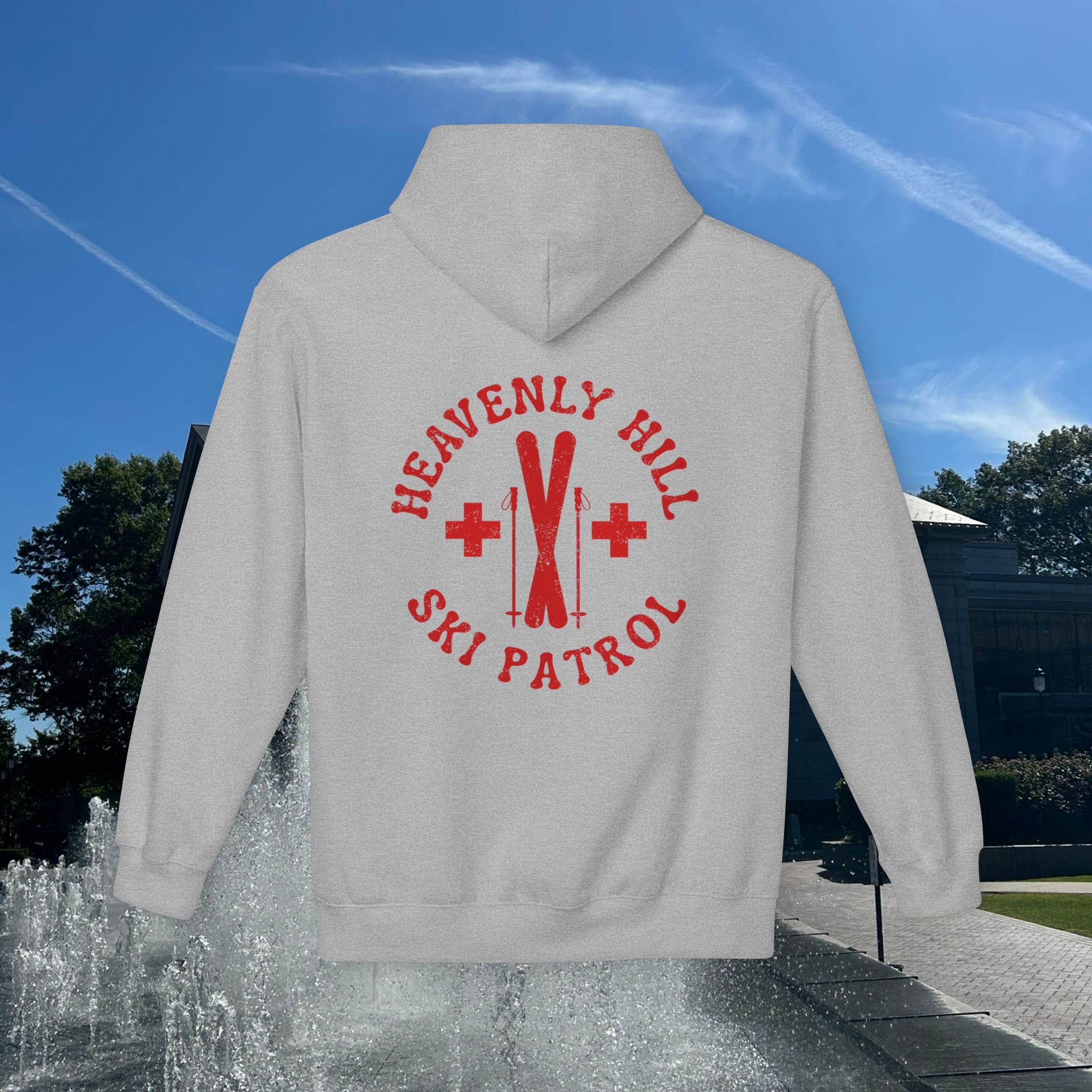 Distressed Heavenly Hill Ski Patrol Softstyle Hoodie