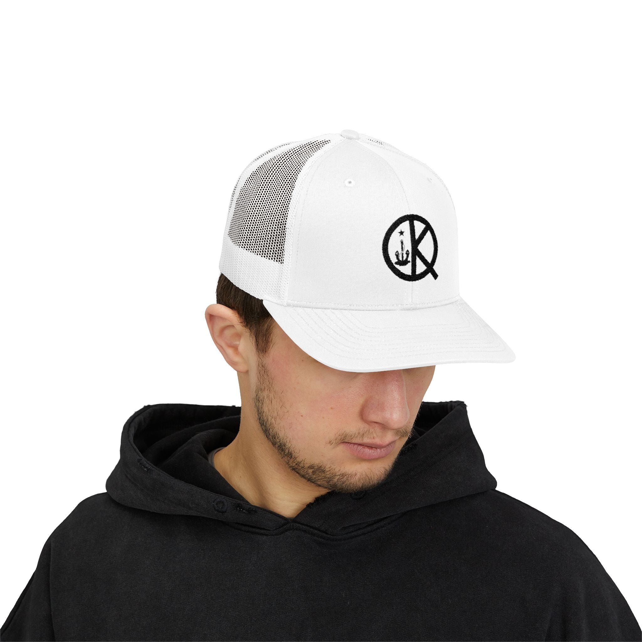QK Logo Snapback Trucker Cap