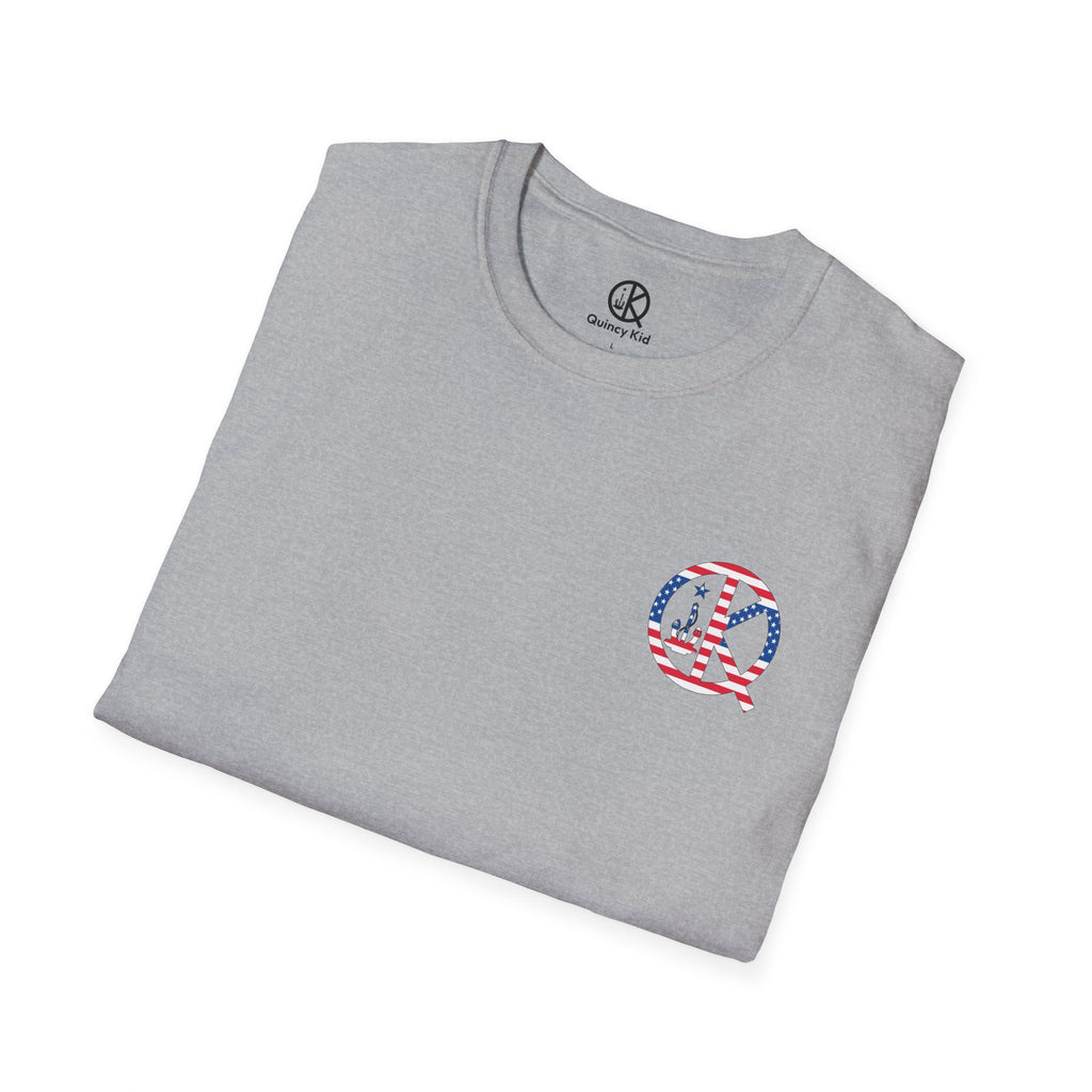 Quincy Kid Flag Logo- Flag Day T-Shirt