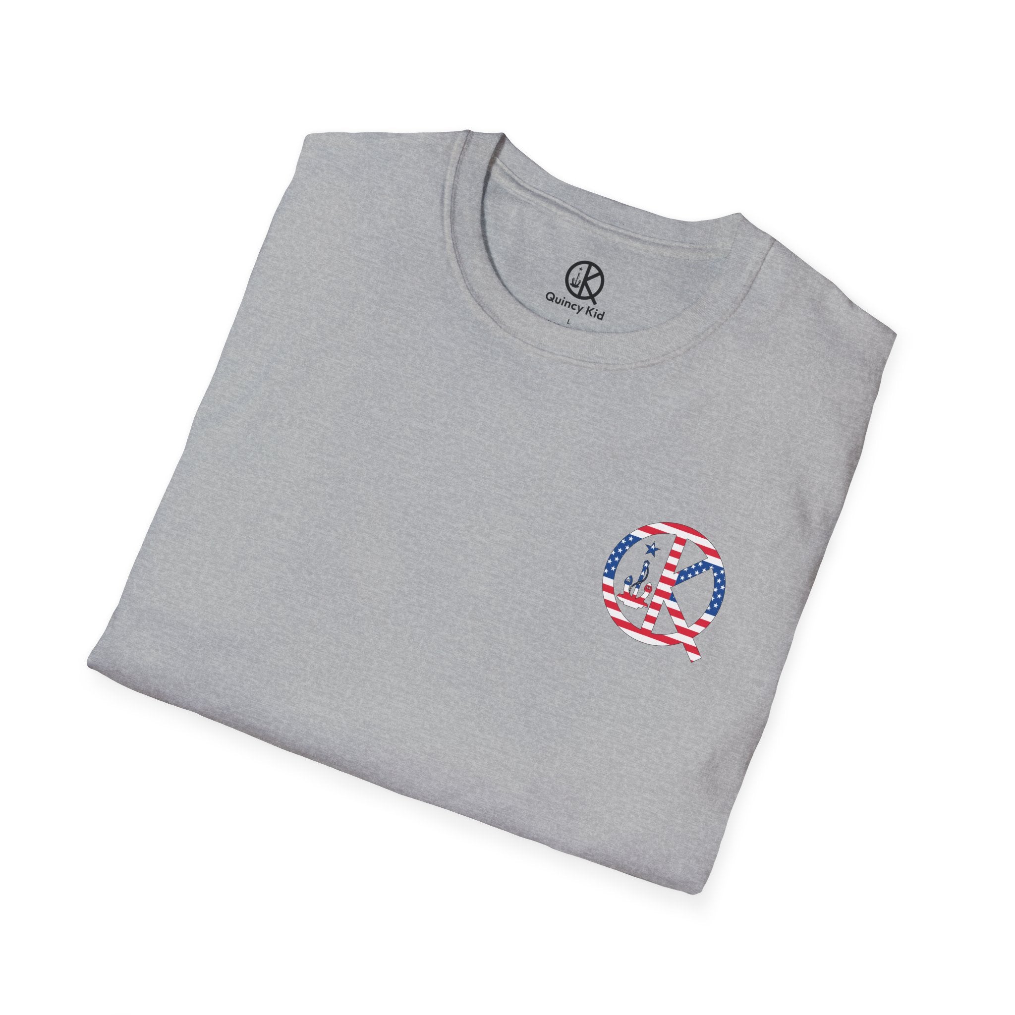 Quincy Kid Flag Logo- Flag Day T-Shirt