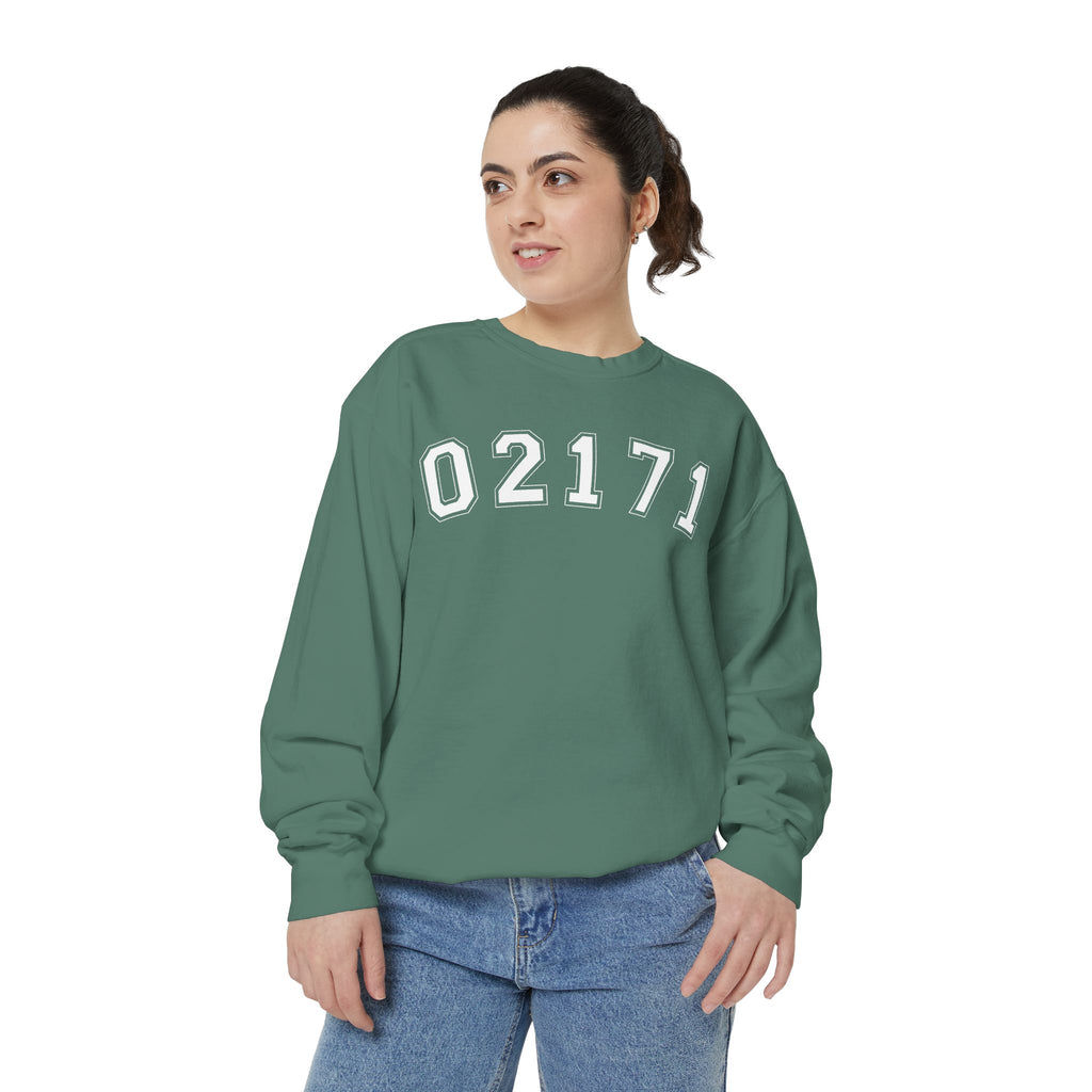 02171- Quincy Zip Code Sweatshirt White Text