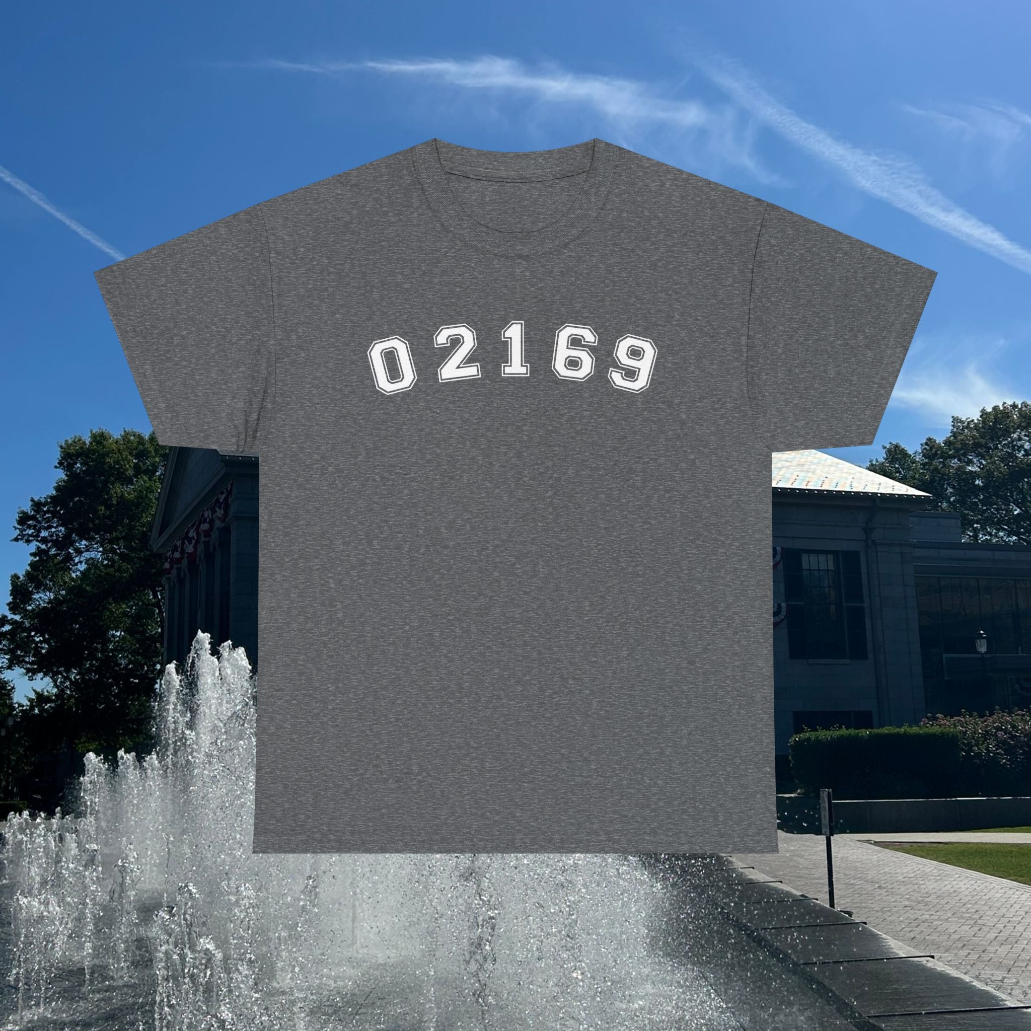 02169- Quincy Zip Code T-shirt White Text