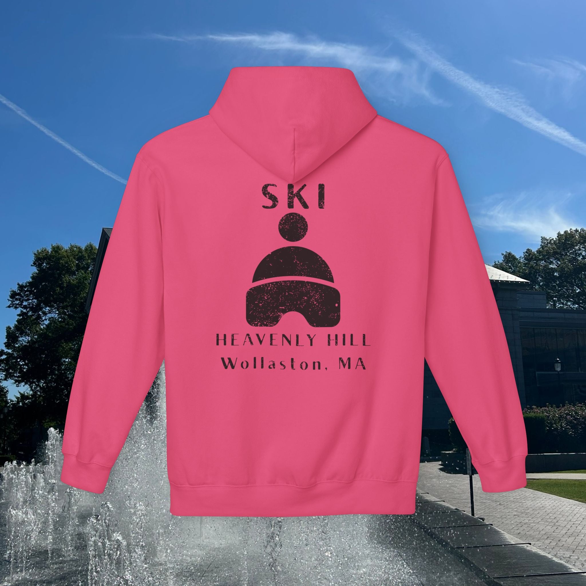 Distressed Ski Heavenly Hill Softstyle Hoodie