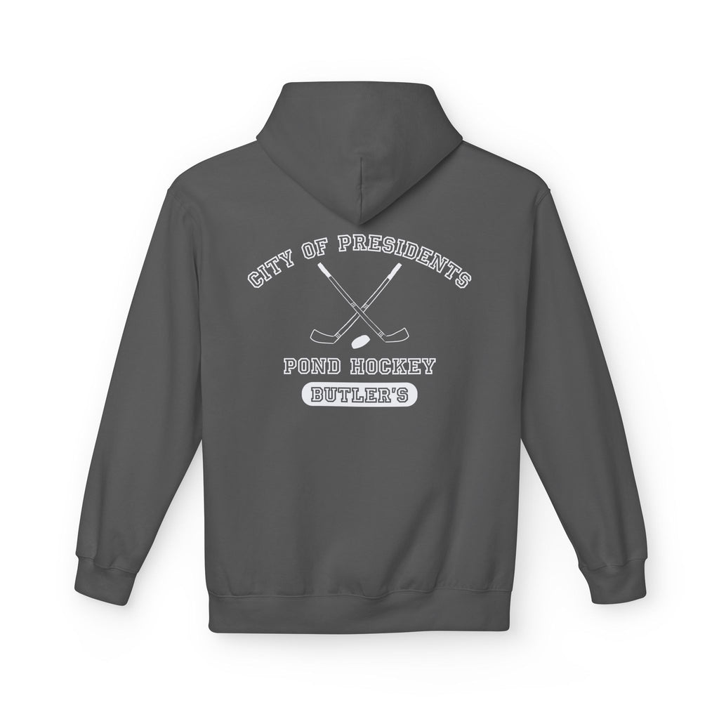 Butler's Pond Hockey Softstyle Hoodie White Text