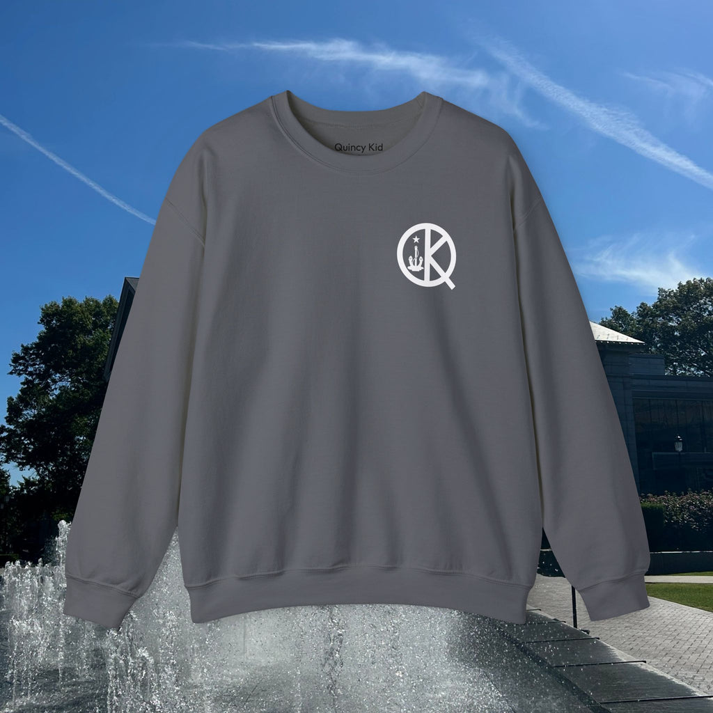 Quincy Kid Crewneck Sweatshirt With White Emblem