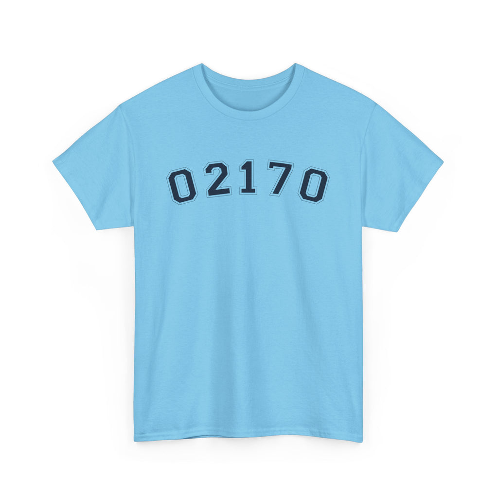 02170- Quincy Zip Code T-shirt Navy Text