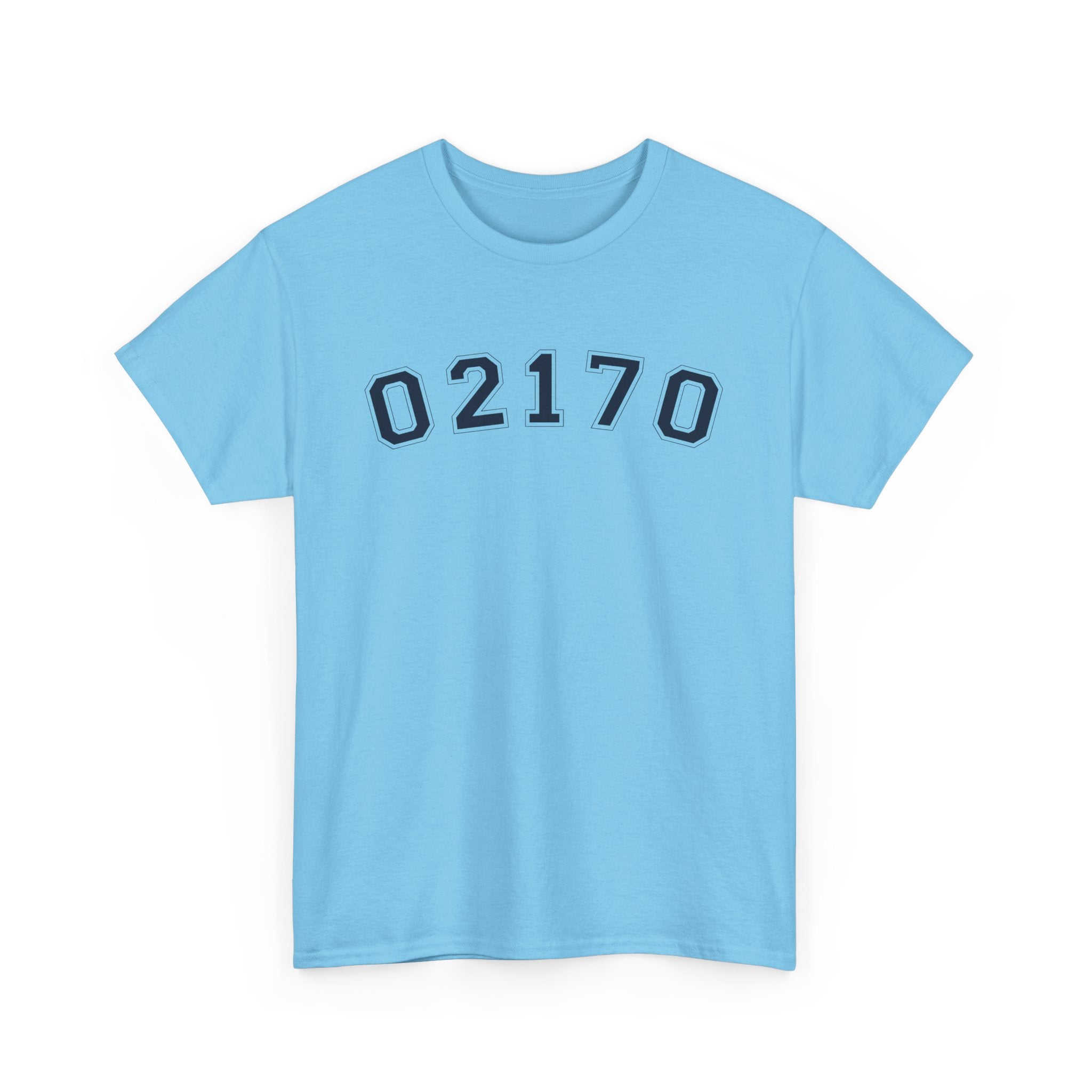 02170- Quincy Zip Code T-shirt Navy Text