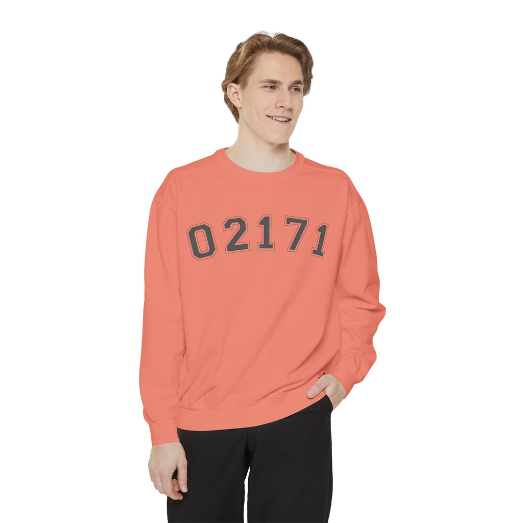 02171- Quincy Zip Code Sweatshirt Grey Text