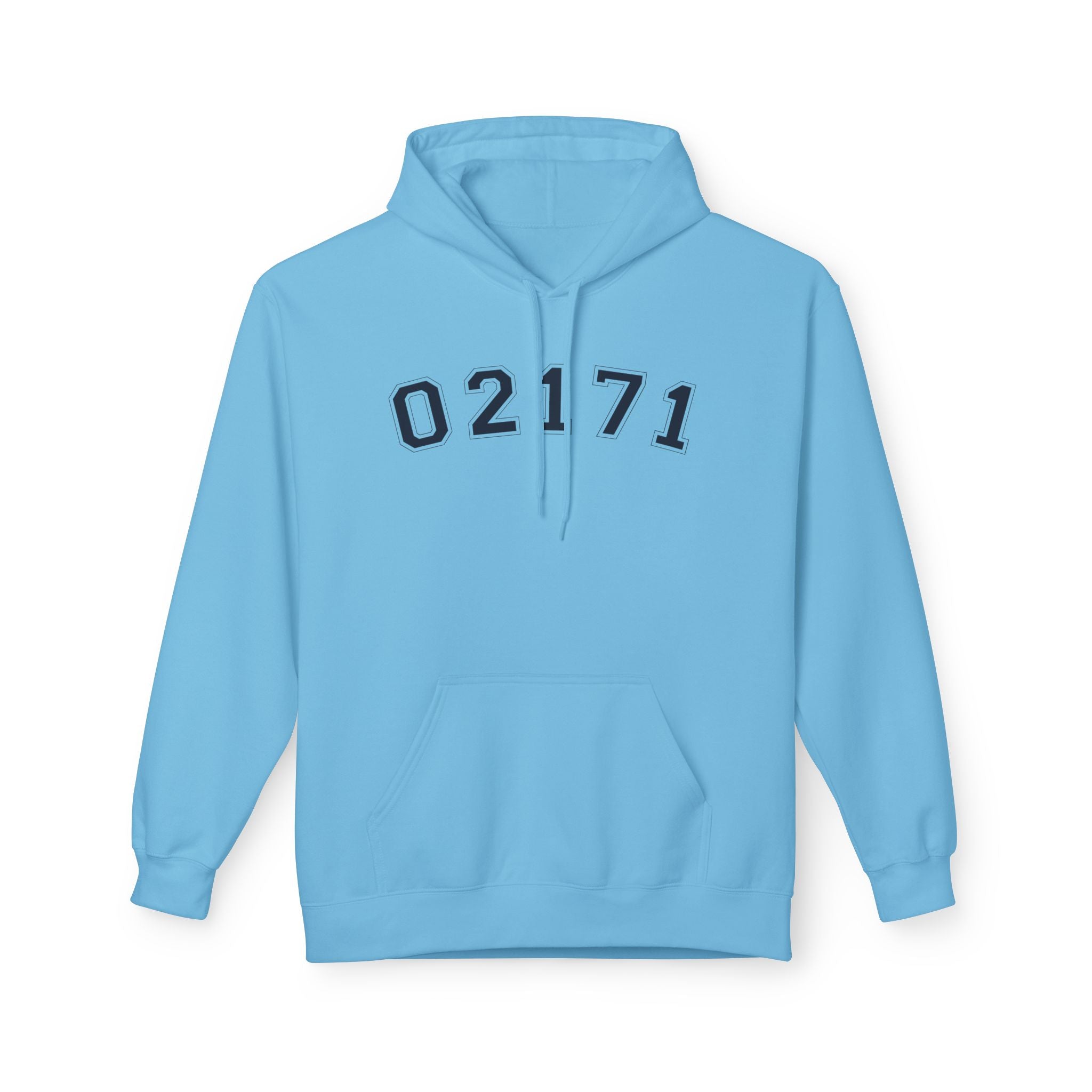 02171- Quincy Zip Code Sweatshirt Navy Text