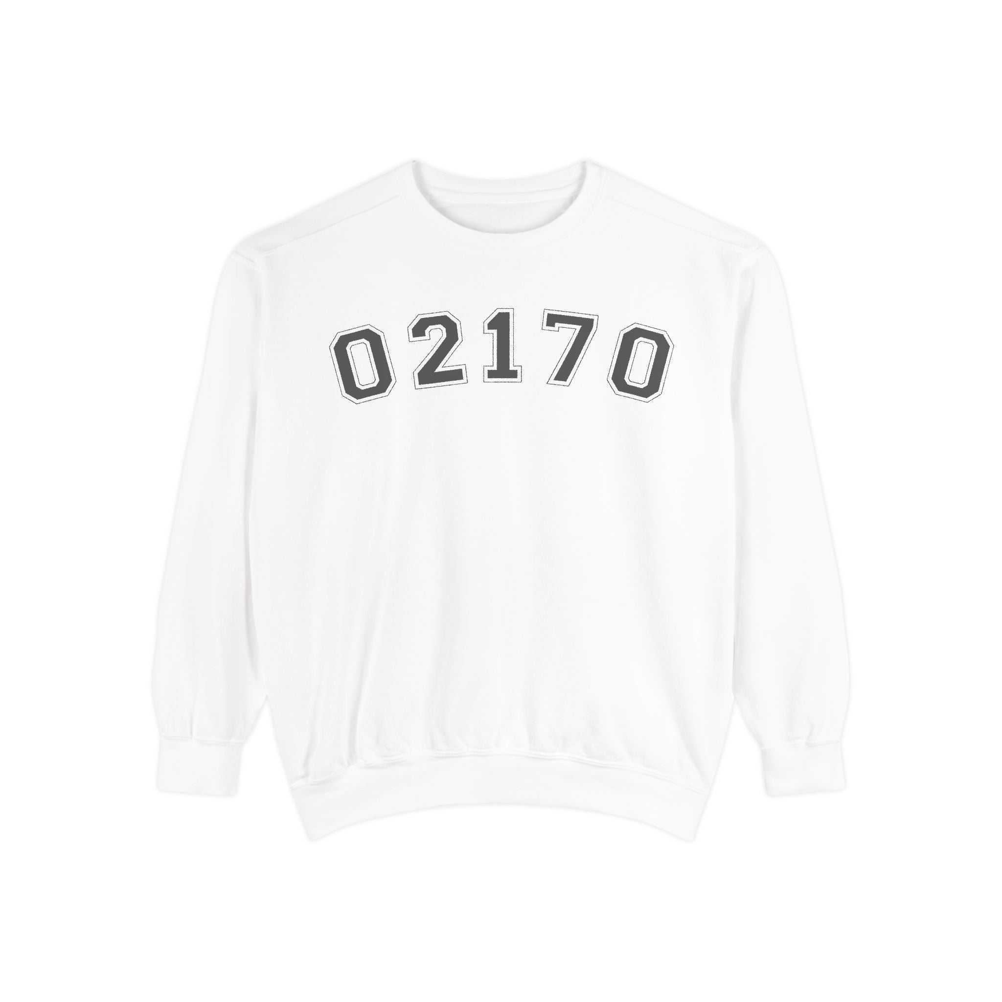 02170- Quincy Zip Code Sweatshirt Grey Text