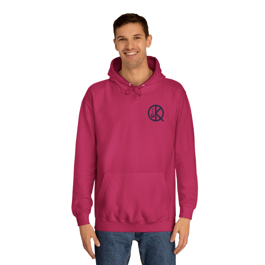 Quincy Kid Hoodie with Emblem- Navy