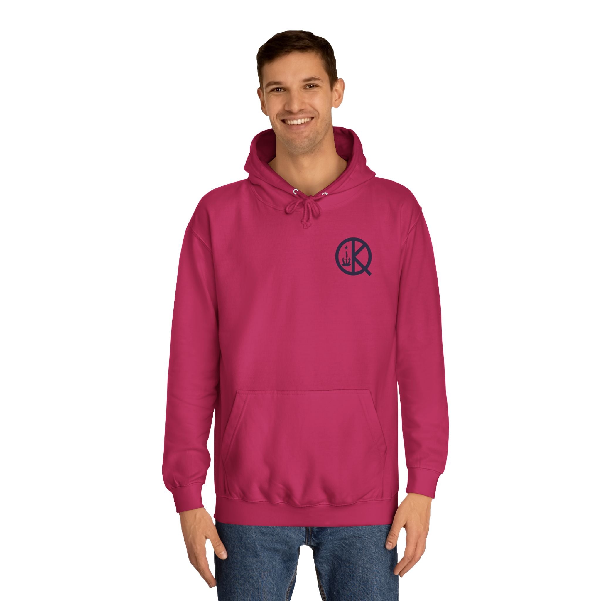 Quincy Kid Hoodie with Emblem- Navy