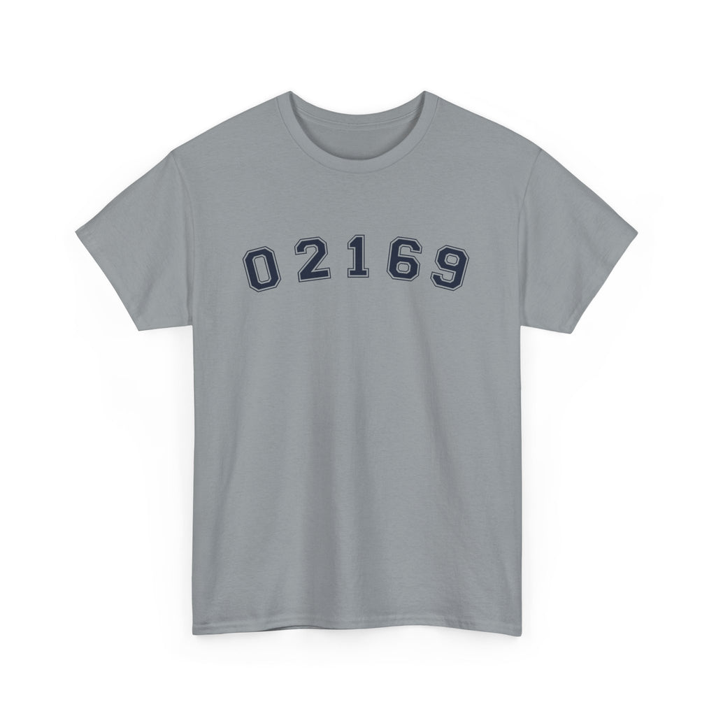 02169-Quincy Zip Code T-shirt Navy Text