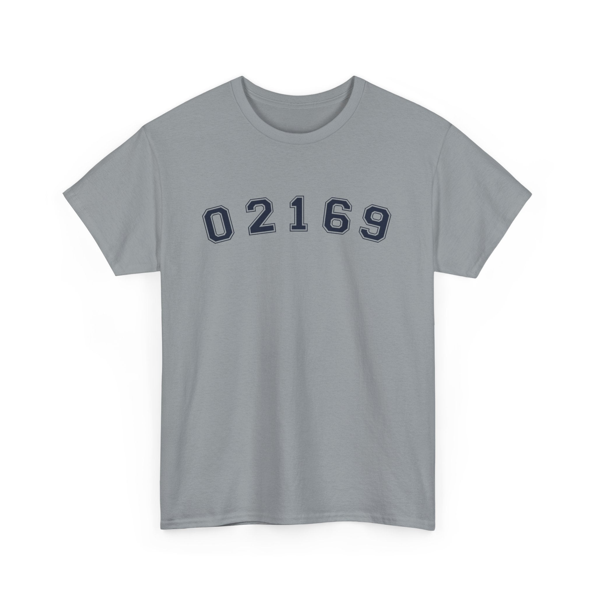 02169-Quincy Zip Code T-shirt Navy Text
