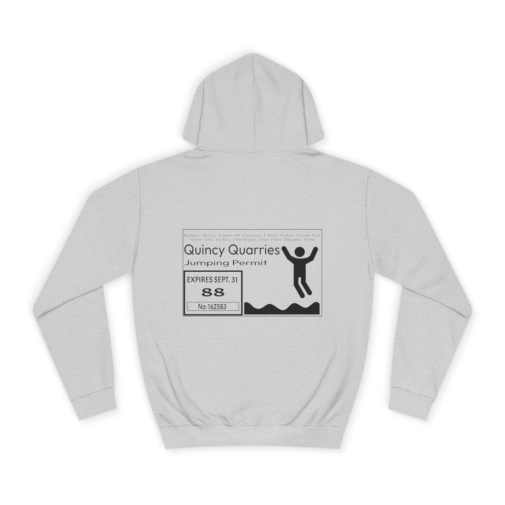 Quincy Quarries Permit Hoodie- Black Text