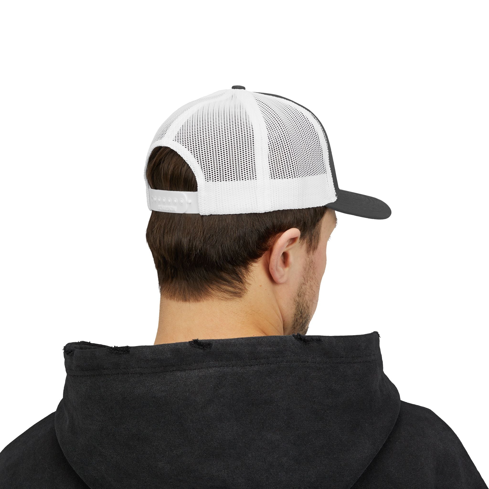 QK White Logo Snapback Trucker Cap