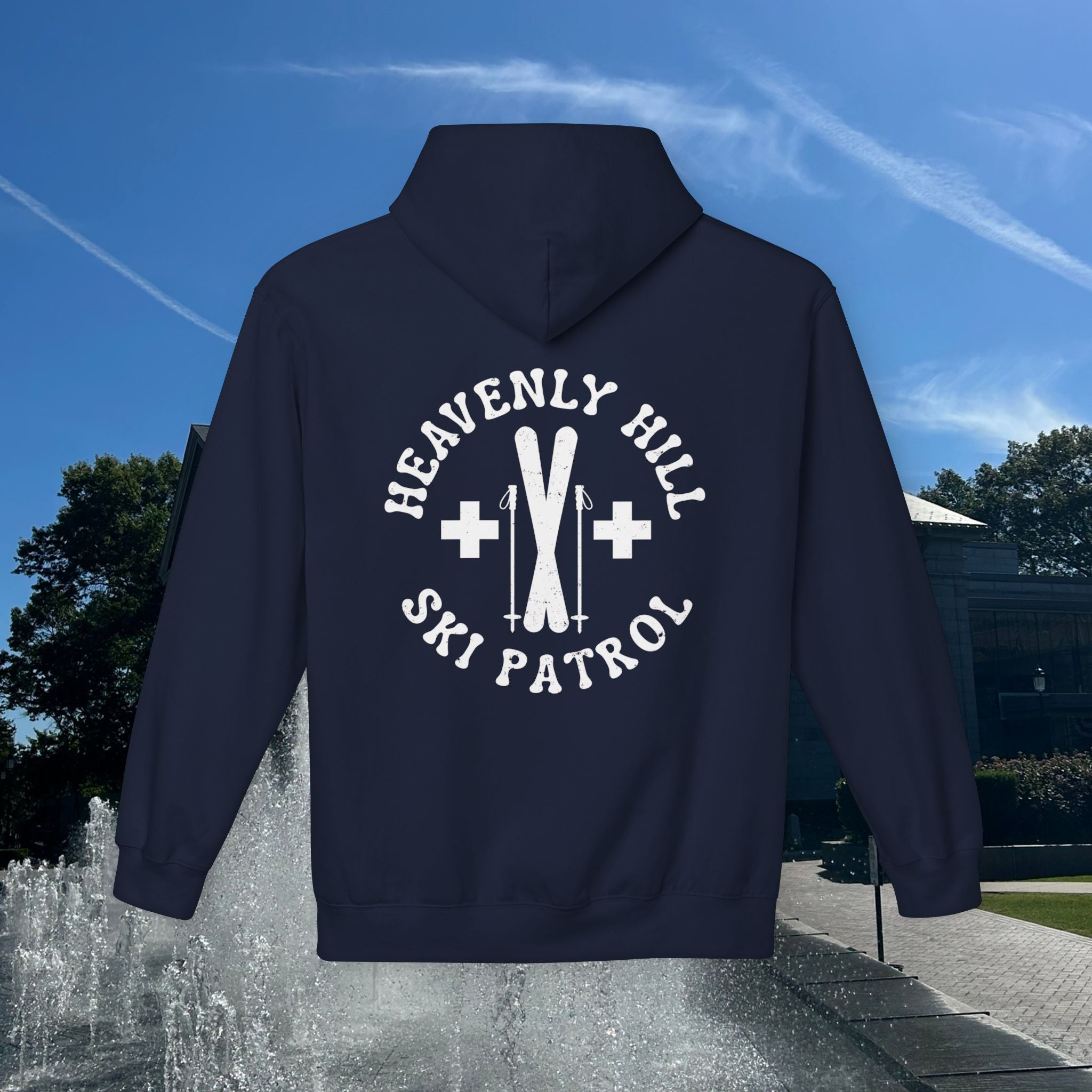 Distressed Heavenly Hill Ski Patrol Softstyle Hoodie