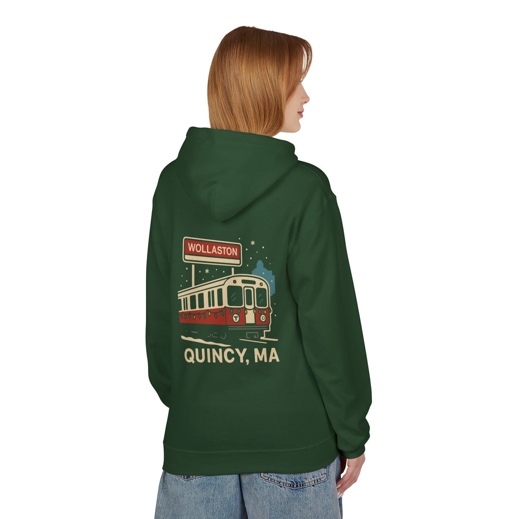 Wollaston Red Line Holiday Softstyle Hoodie- White Logo