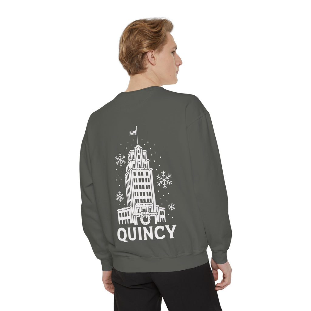 Quincy Center Holiday Sweatshirt- Back
