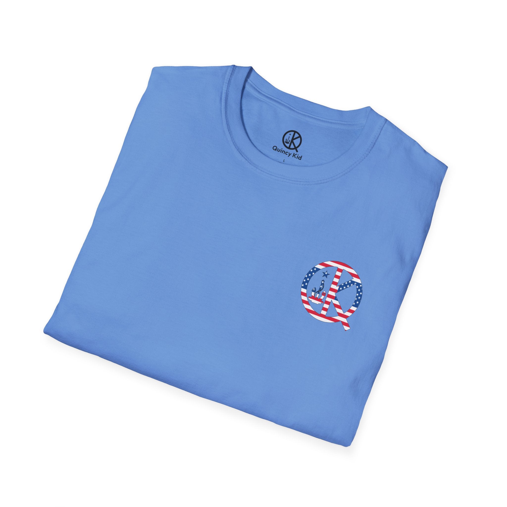 Quincy Kid Flag Logo- Flag Day T-Shirt