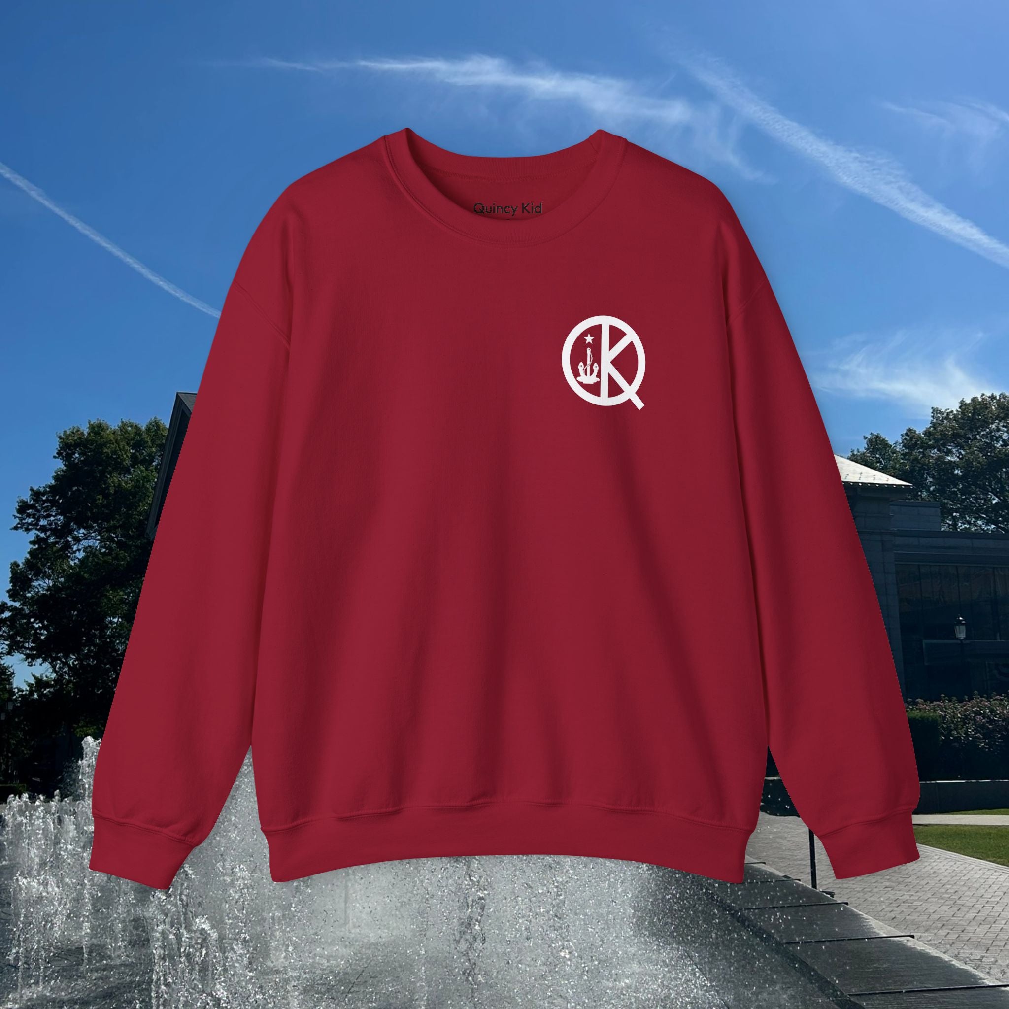 Quincy Kid Crewneck Sweatshirt With White Emblem