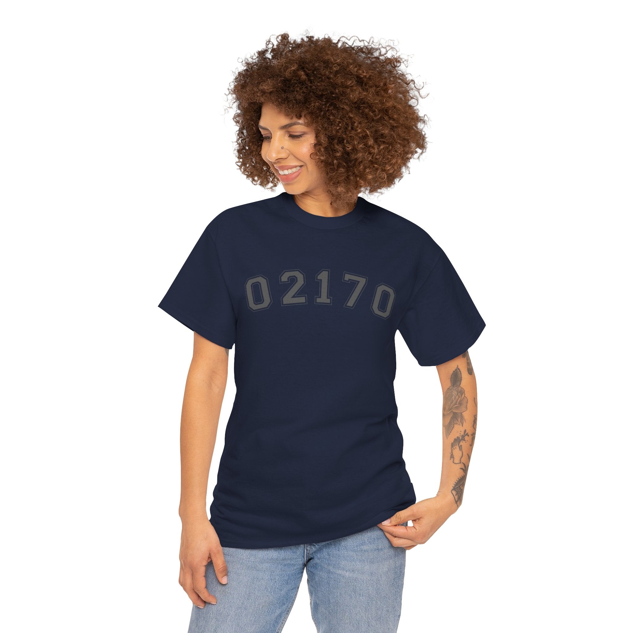02170- Quincy Zip Code T-shirt Grey Text