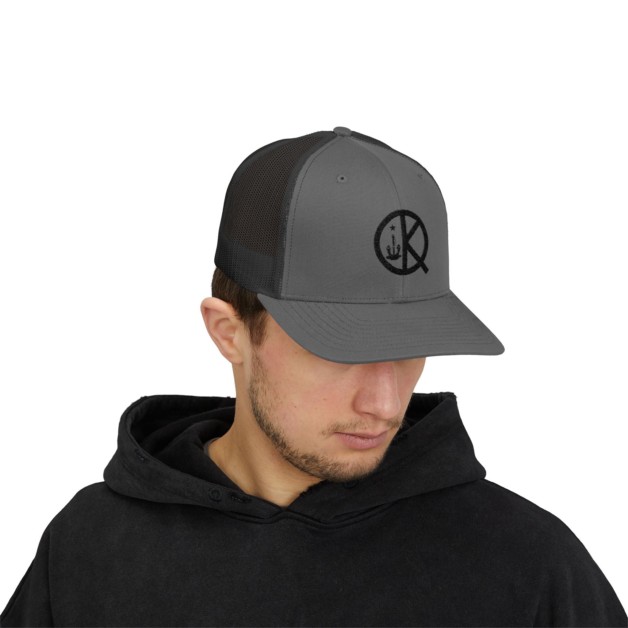 QK Logo Snapback Trucker Cap