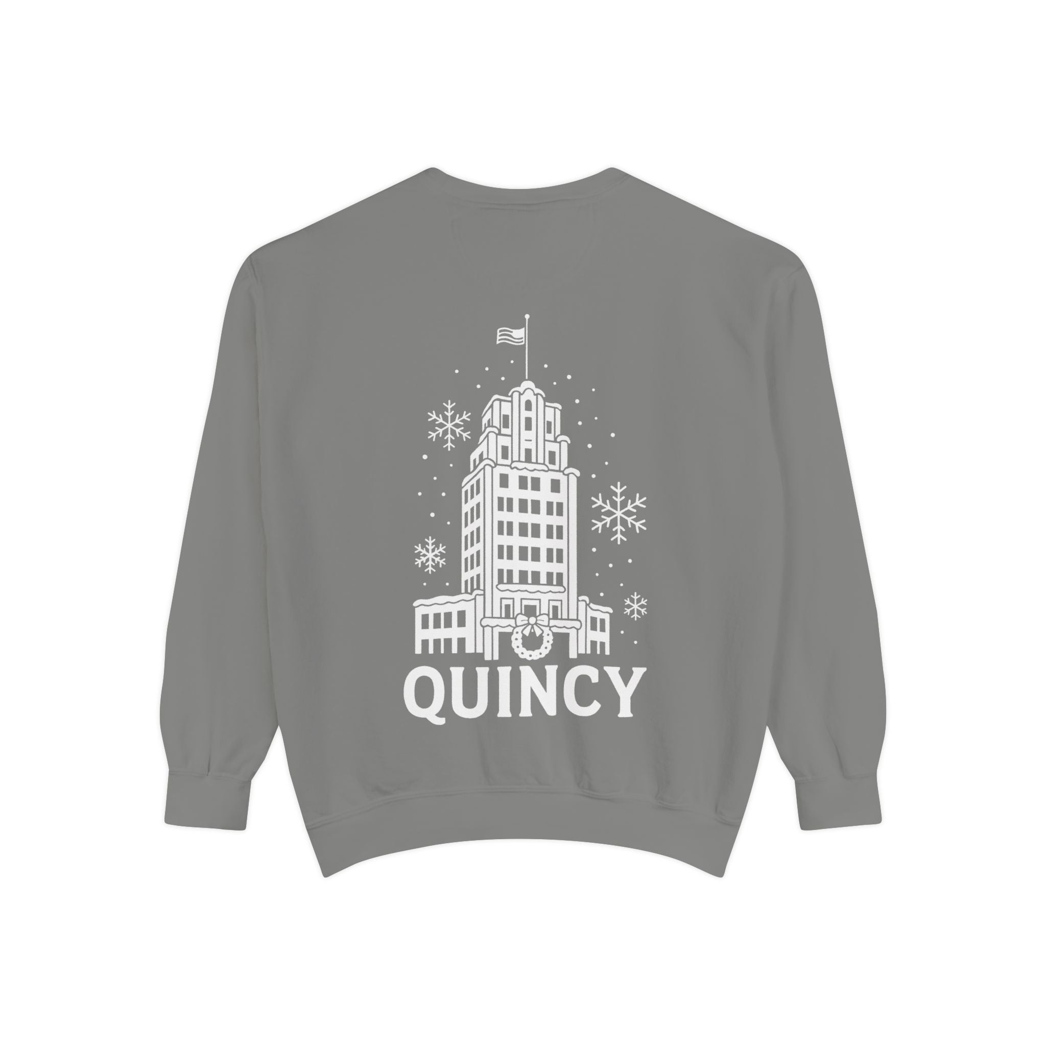 Quincy Center Holiday Sweatshirt- Back