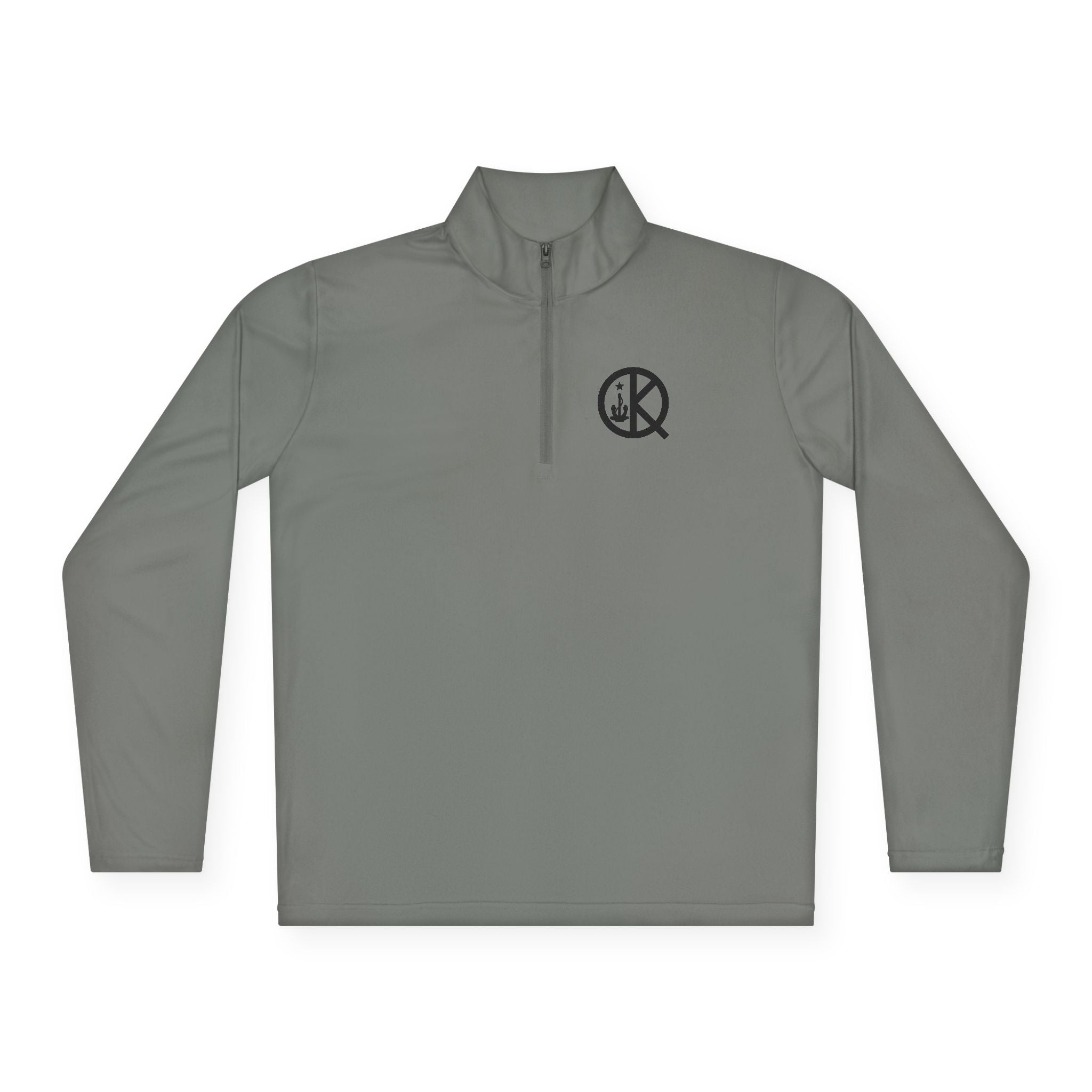 Quincy Kid- Quarter Zip Black Logo
