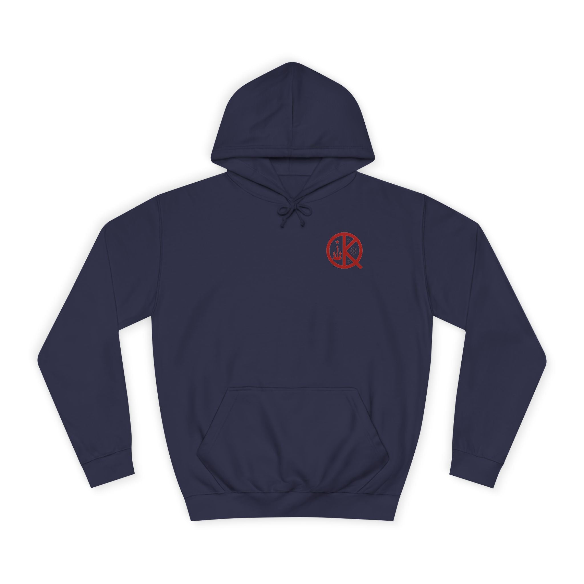 North Quincy Red Line Holiday Hoodie- Red Logo