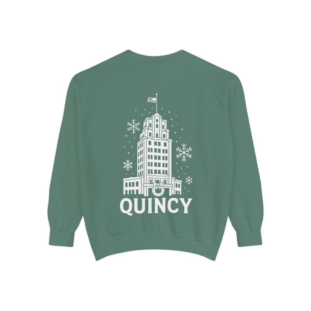 Quincy Center Holiday Sweatshirt- Back