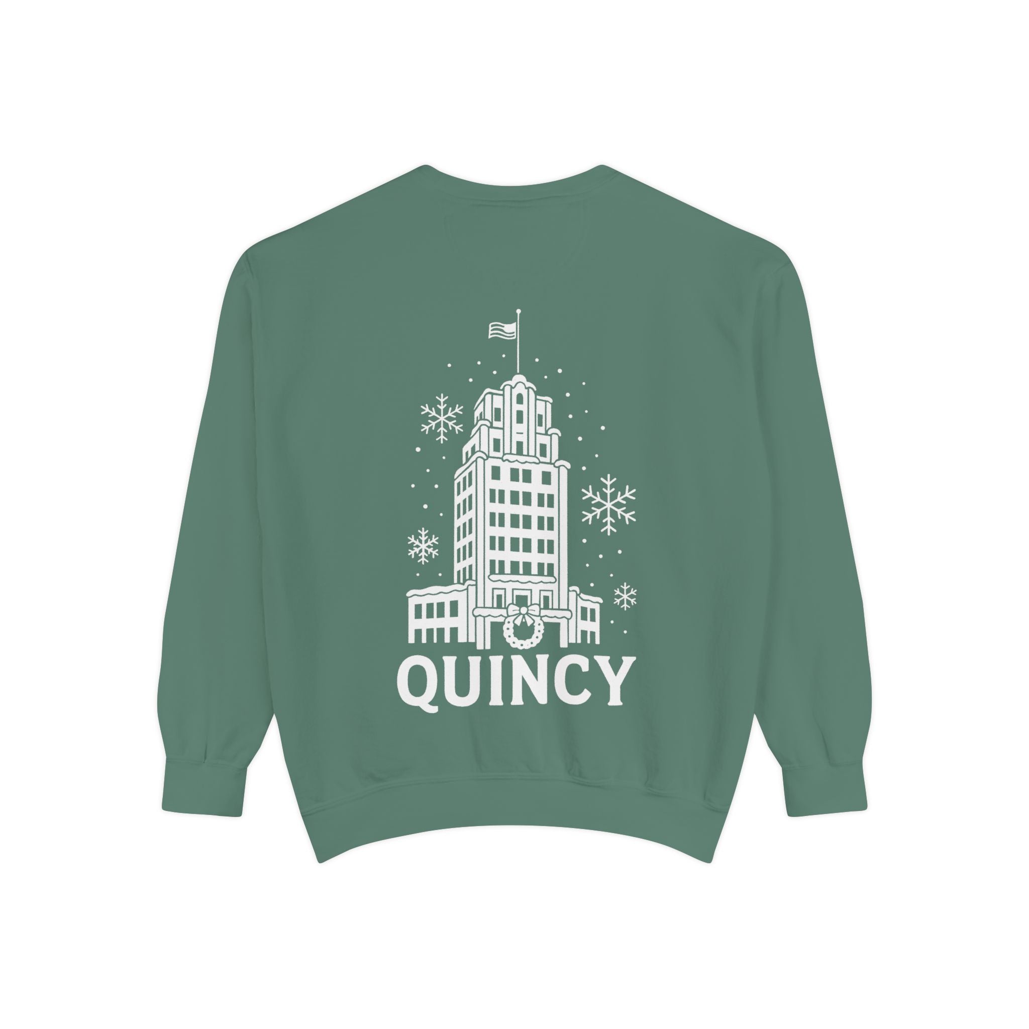 Quincy Center Holiday Sweatshirt- Back