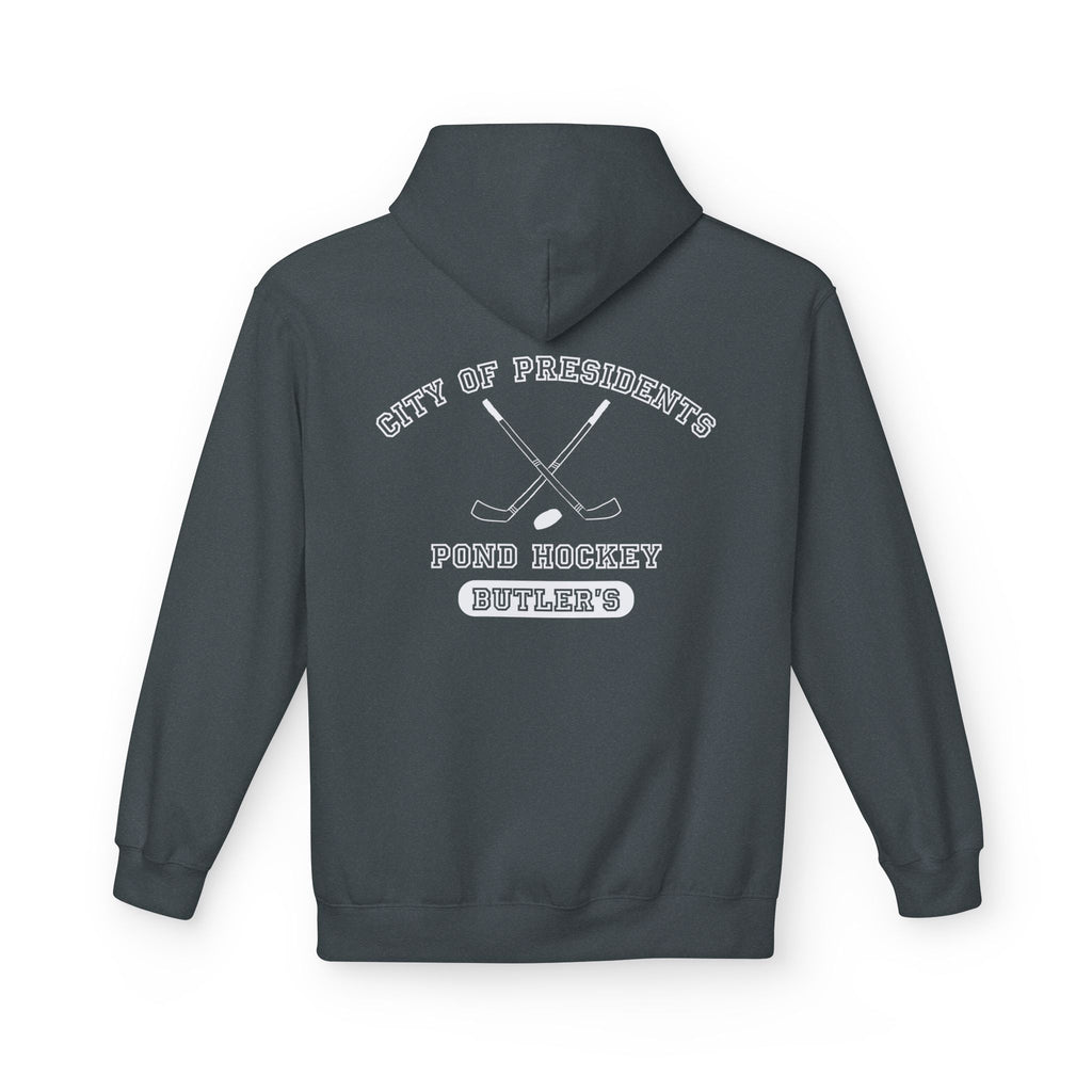 Butler's Pond Hockey Softstyle Hoodie White Text