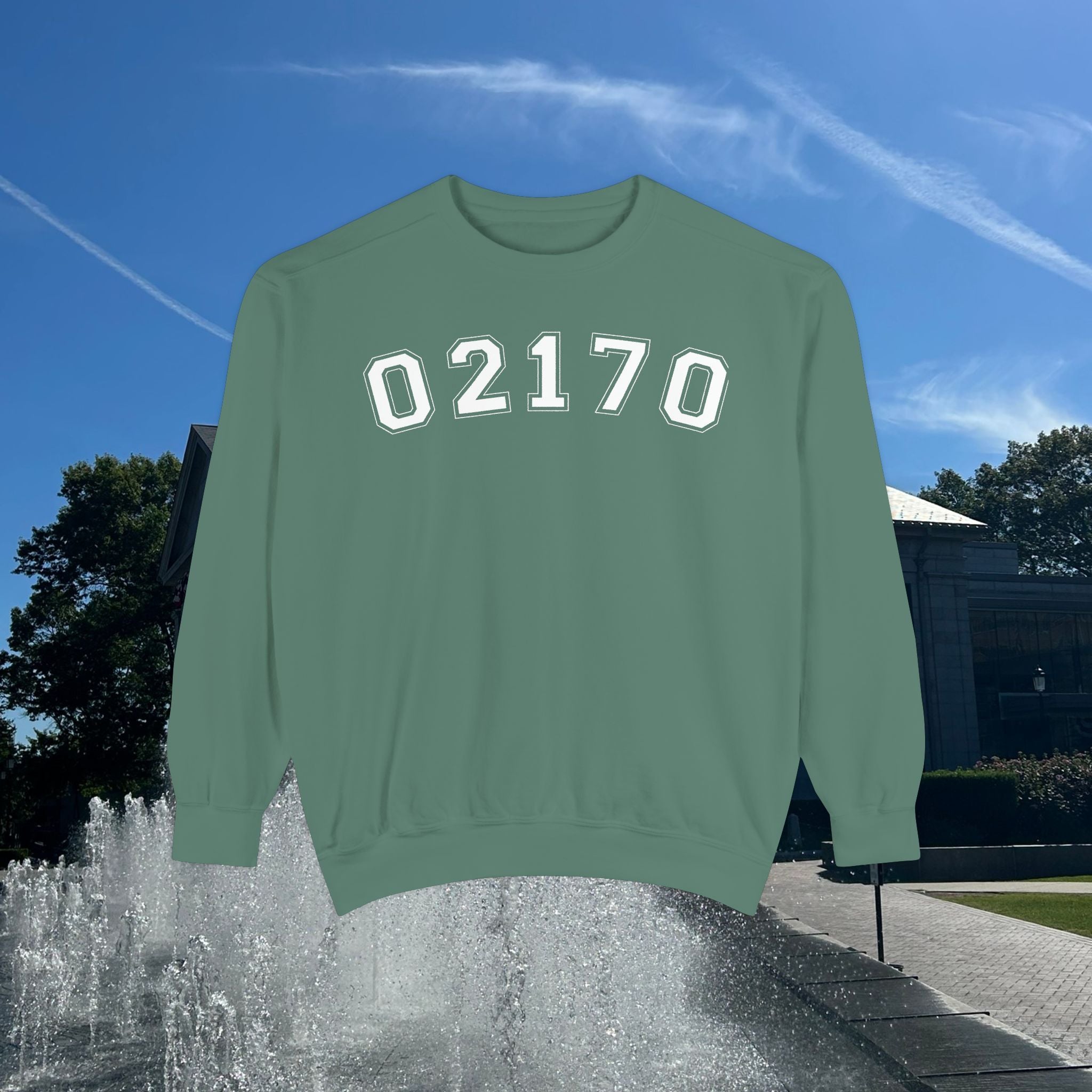 02170- Quincy Zip Code Sweatshirt White Text