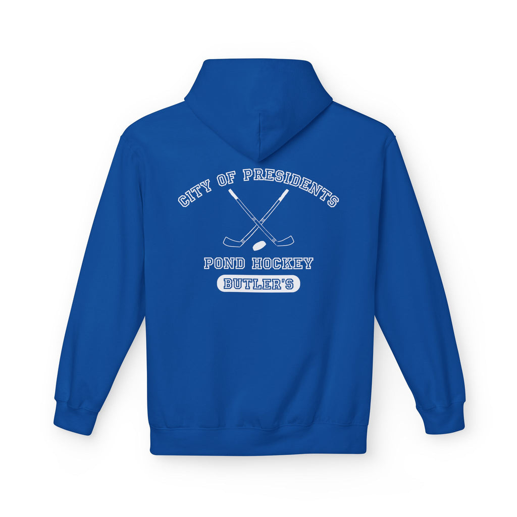 Butler's Pond Hockey Softstyle Hoodie White Text