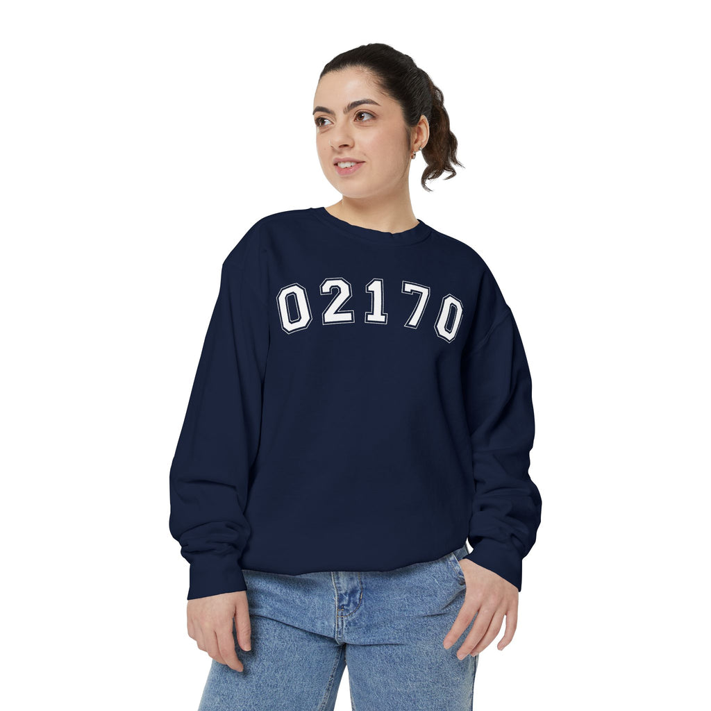 02170- Quincy Zip Code Sweatshirt White Text