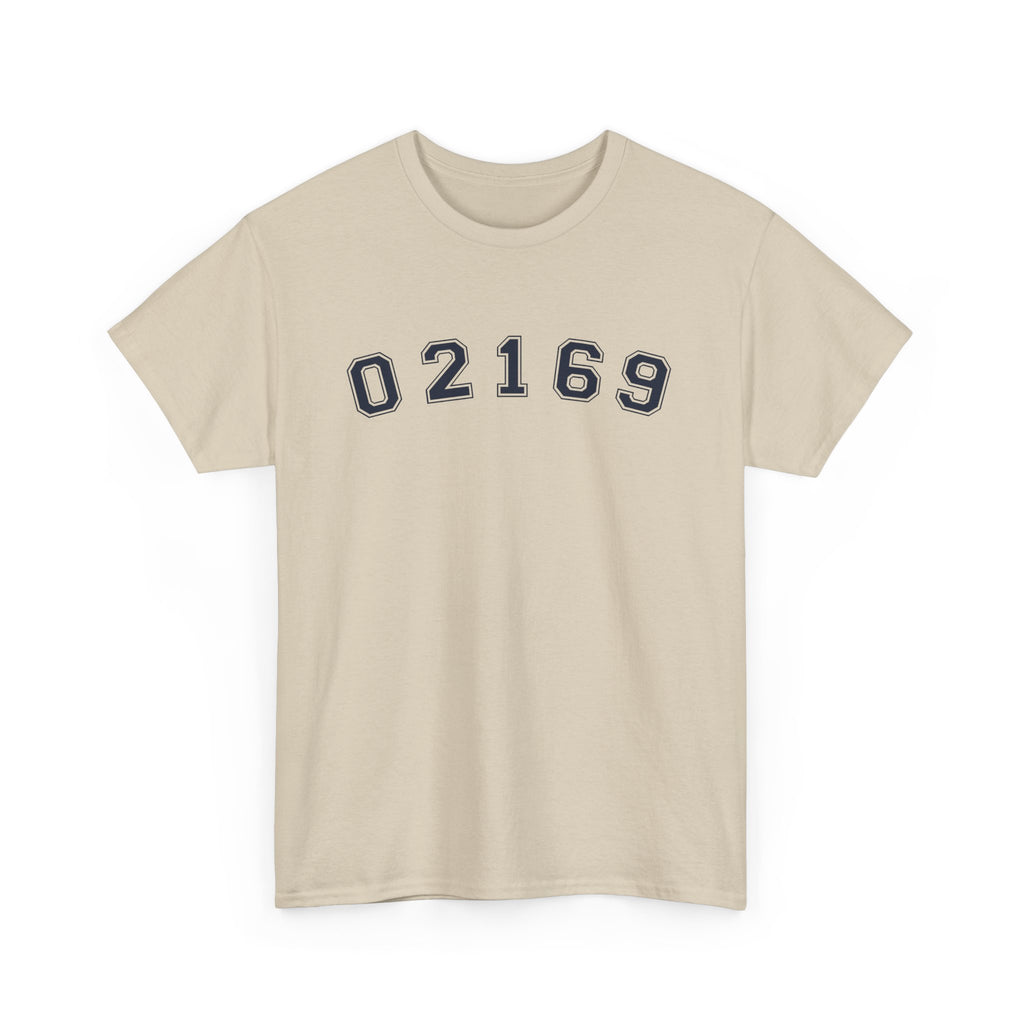 02169-Quincy Zip Code T-shirt Navy Text