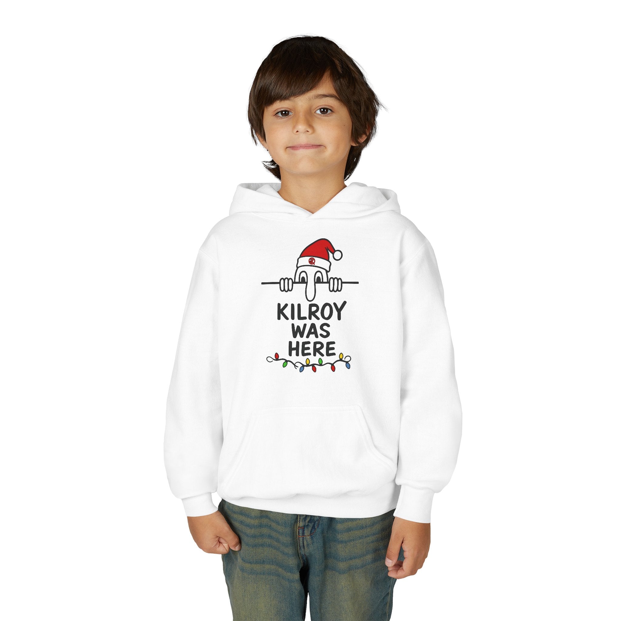 Kilroy Was Here Youth Holiday Hoodie- Front