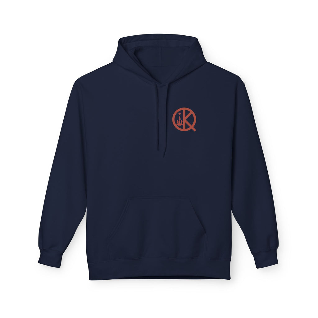 Quincy Distance Sign Softstyle Hoodie- Maroon Logo