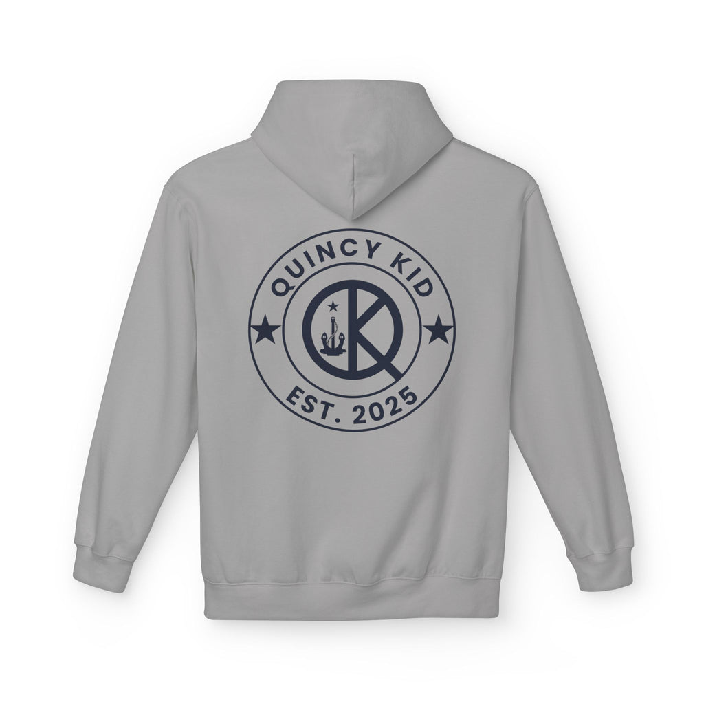 Quincy Kid Softstyle Hoodie with Emblem- Navy